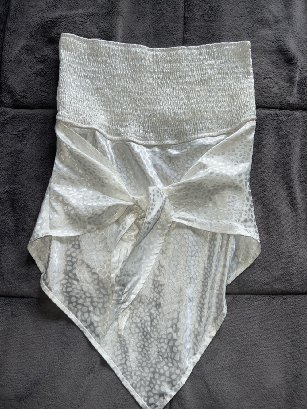 Silver Shimmer Leopard Crop Top